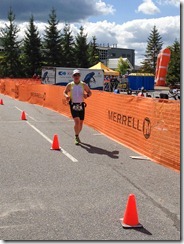 Heading out on the run--Ironman Muskoka 70.3