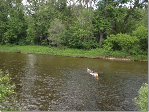 Abandon Canoe on Ausable River in Upper Jay, NY