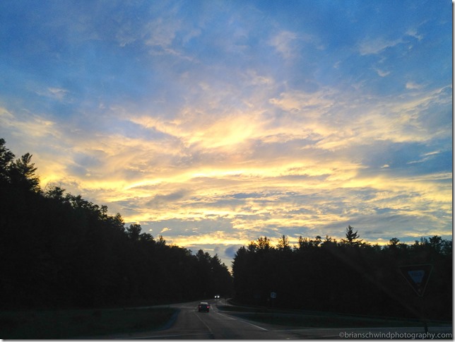 Sunset entering Keene Valley, NY 