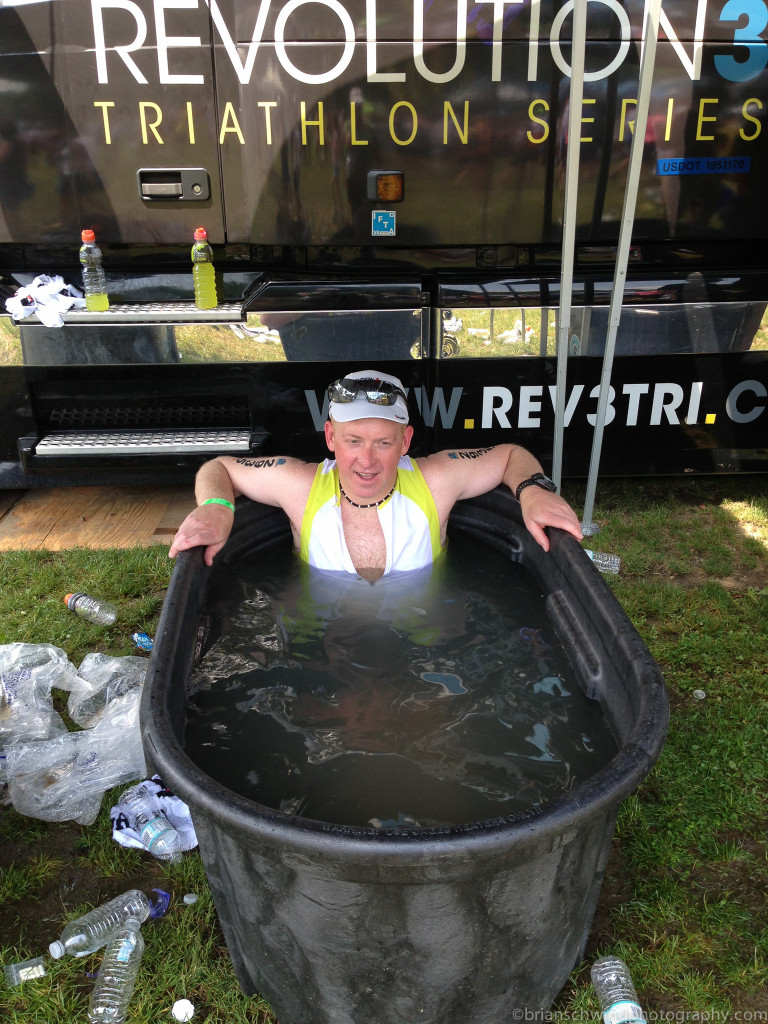 Nothing like an post-race ice bath! Ahhh!