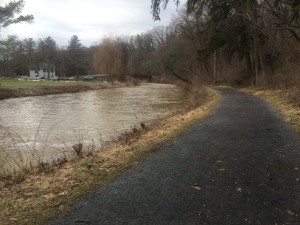 High Water near Runners Bridge-Lehigh Parkway