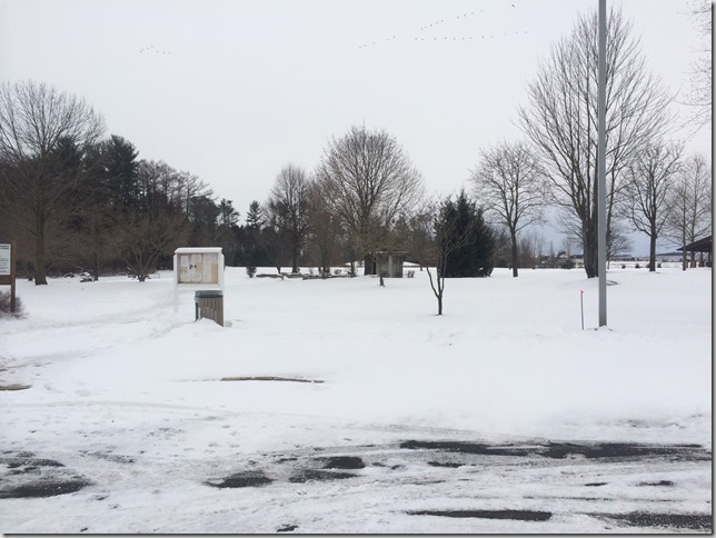 A snowy Bob Rodale Fitness Park