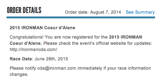 Ironman Coeur d'Alene 2015 registration