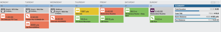 Training Peaks-IMCDA 2015 Training Week #8