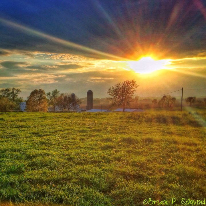 Peakin' through the Clouds -Sunset in Kutztown