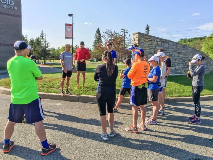 Todd debriefing campers before our long run