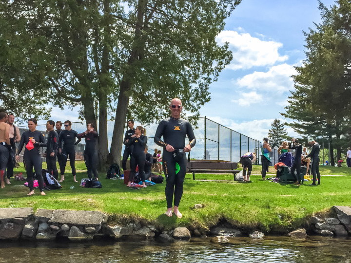 Me getting ready for swim in a chilly Mirror Lake