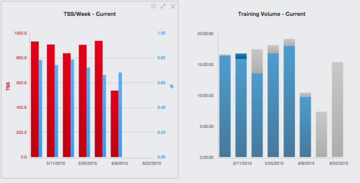 Training Peaks TSS-Volume IMCDA Week 24