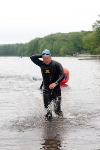 French Creek Olympic Triathlon 2016-Swim Exit