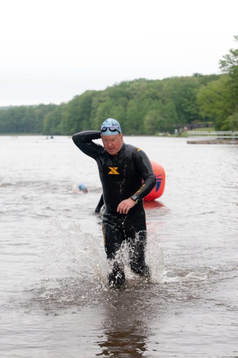 French Creek Olympic Triathlon 2016-Swim Exit