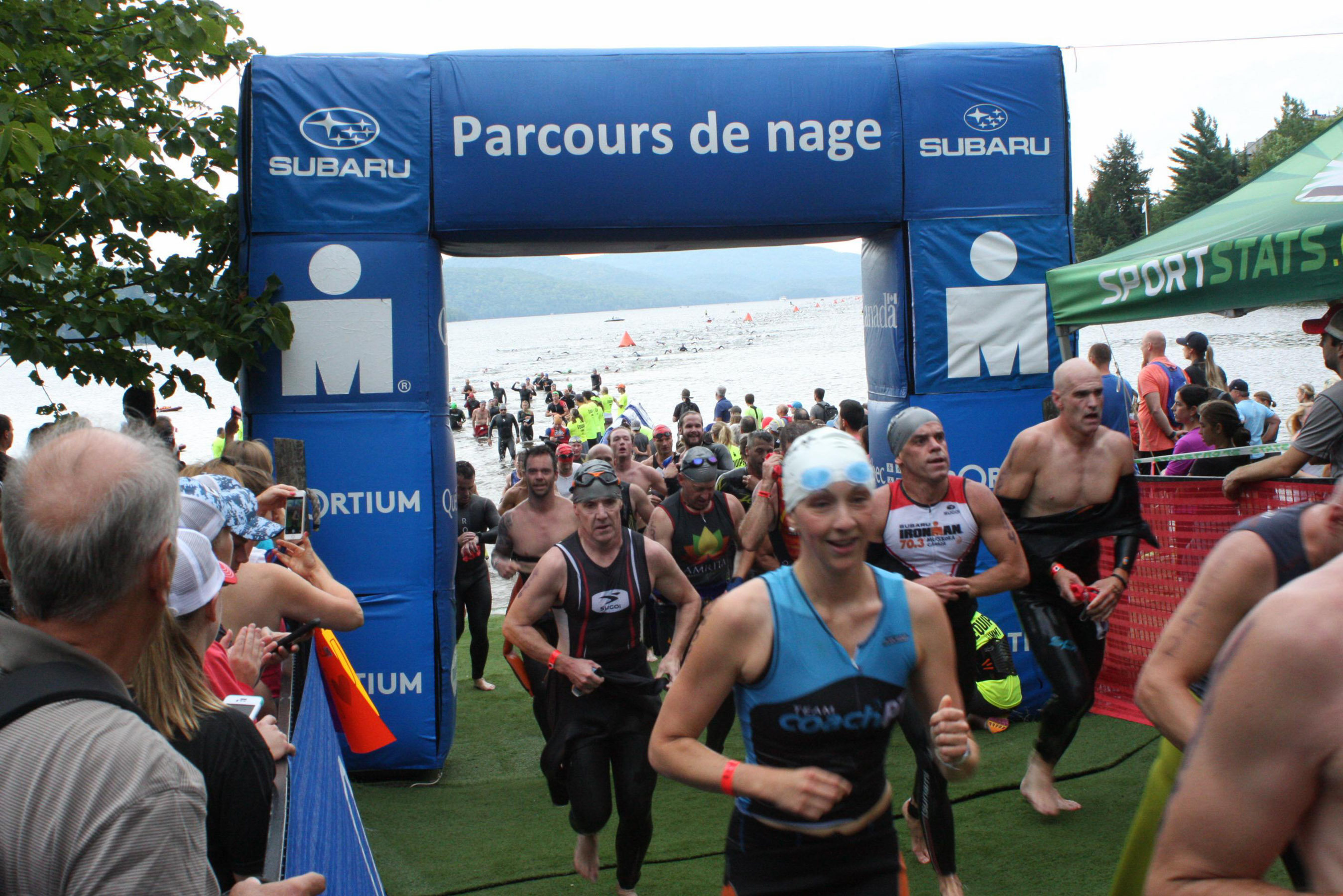 Ironman Mont-Tremblant 2016 - Swim exit. Only swim picture I got.