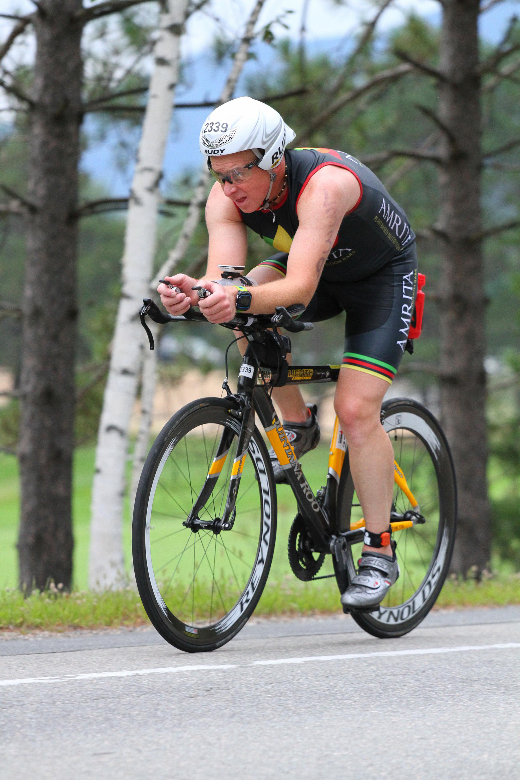 Ironman Mont-Tremblant 2016 - Heading out on the bike before the rain had started.