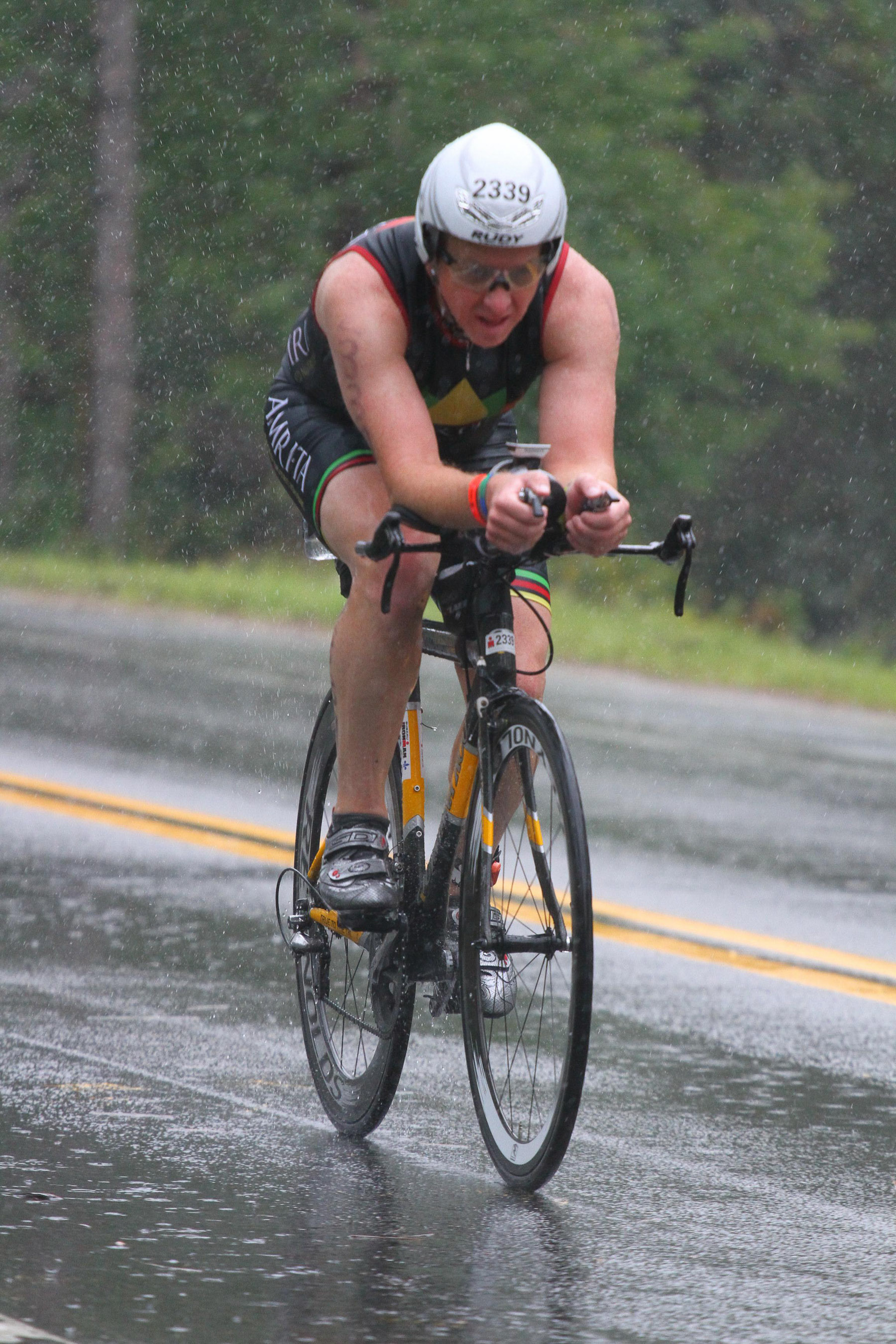 Ironman Mont-Tremblant 2016 - Bike - Torrential Rains pounded almost the entire bike ride.