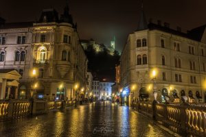 Europe, Ljubljana, Night, Places, Rain, Slovenia, Travel, city, meteorology